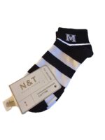 Melnbaltas kokvilnas zeķes - Image 2