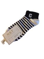 Melnbaltas kokvilnas zeķes - Image 3