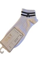 Melnbaltas kokvilnas zeķes - Image 5