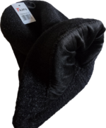 Adīta ziemas cepure ar atloku (Angora + Viskoze)Melna - Image 2