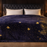 Pleds ar lapu un tauriņu rakstu 200x220 cm