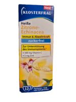Karstā citrona dzēriens ar ehināciju, C vitamīnu un cinku (12 paciņas)Klosterfrau