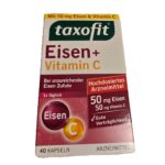 Dzelzs kapsulas ar C vitamīnu Taxofit 50 mg