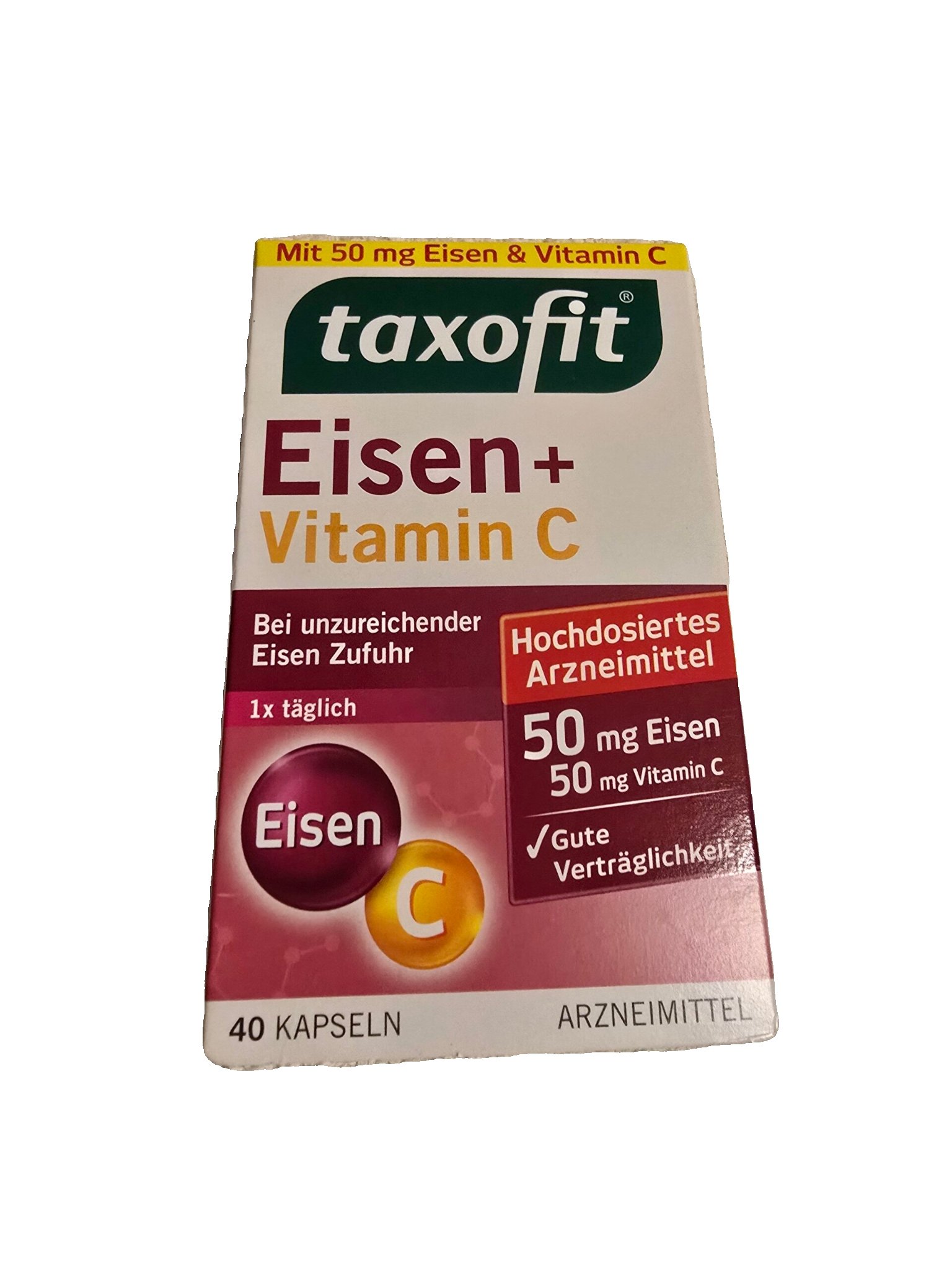 2026/01/wp-1767469350500.jpg Dzelzs kapsulas ar C vitamīnu Taxofit 50 mg - Image 1