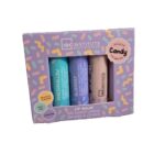 Lūpu balzamu komplekts IDC Institute Candy – Marshmallow, Blueberry, Vanilla