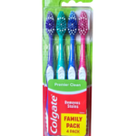 Colgate Premier Clean vidēji mīkstas zobu birstes, 4 gab.