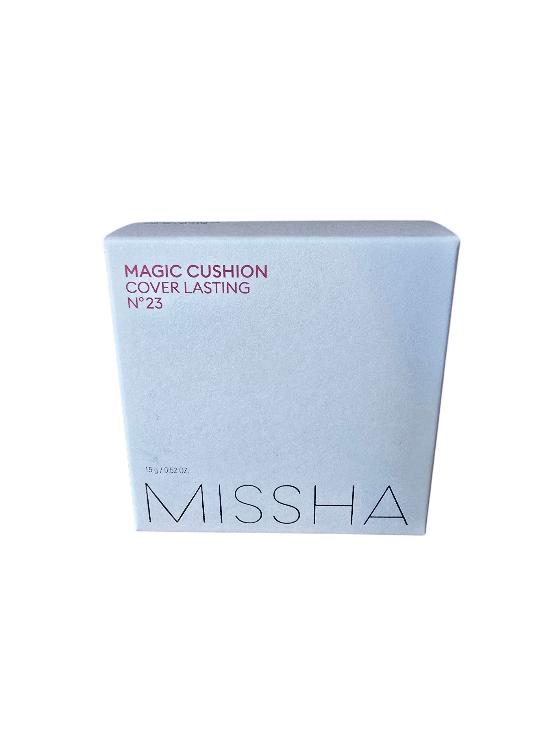 2026/05/1000069979.jpg Missha Magic Cushion Cover Lasting SPF50+/PA+++ matējošs un noturīgs kūšens, tonis Nr. 23 (Natural Beige), 15 g - Image 1