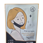 Prettyskin Black Edition Premium Gold Collagen V-Line Patch sejas ovāla maska-plāksteris (9 g)