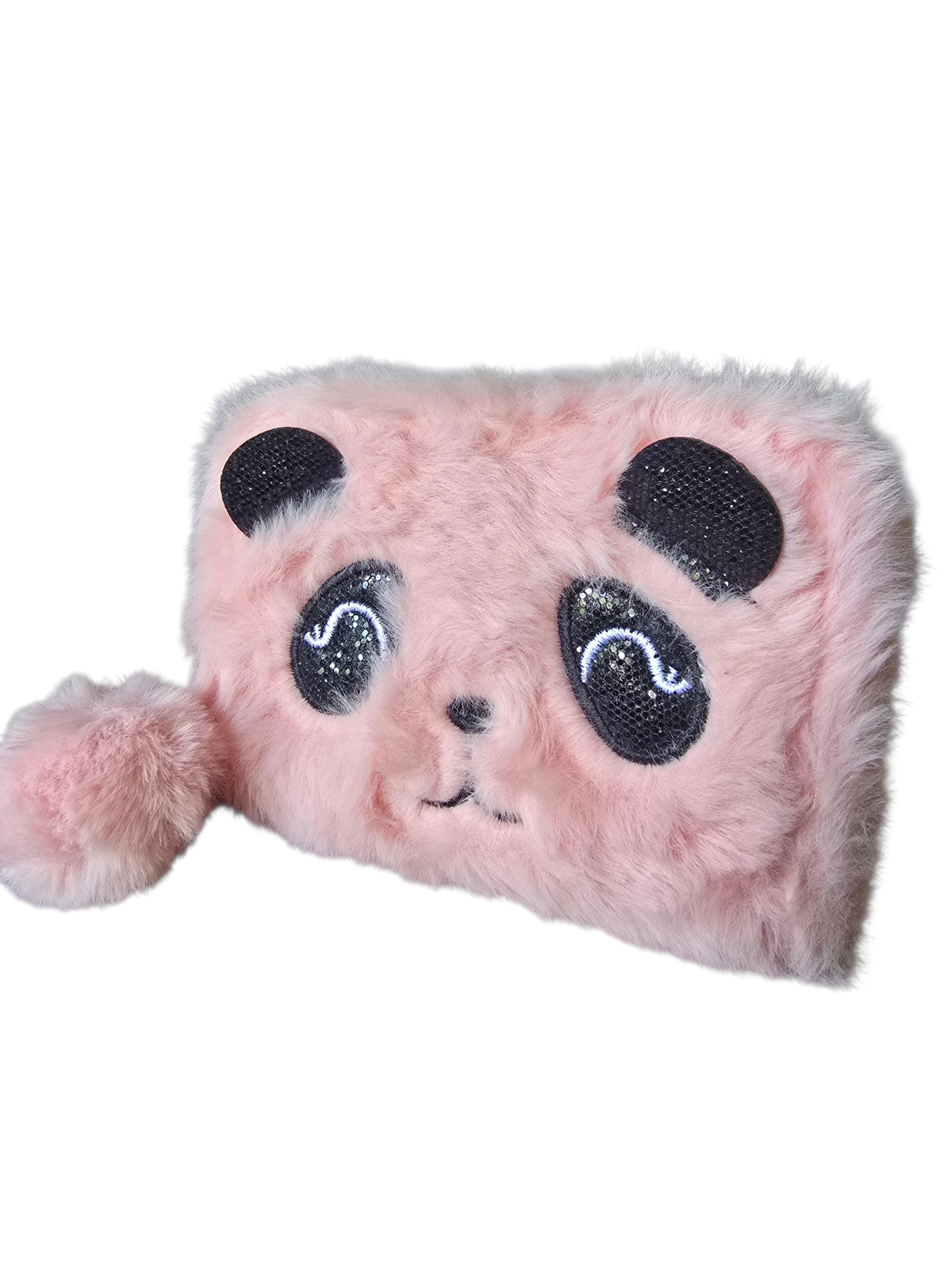 2026/06/1000070082-1.png Pūkains rozā bērnu maciņš "Panda" ar rāvējslēdzēju - Image 1