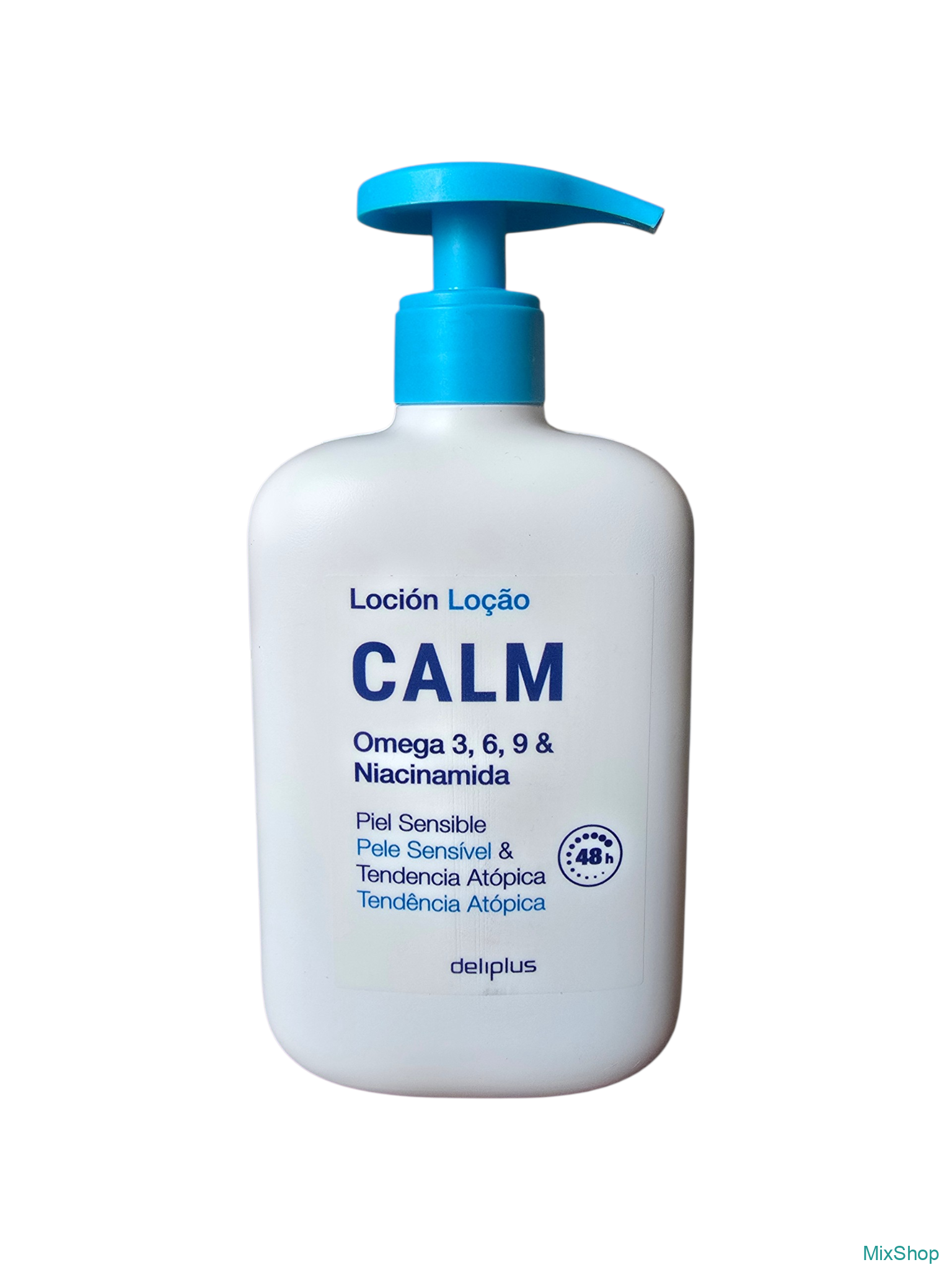 2026/07/1000075904.png Nomierinošs ķermeņa losjons jutīgai ādai Deliplus Loción Calm Omega 3, 6, 9 & Niacinamida, 400 ml - Image 1