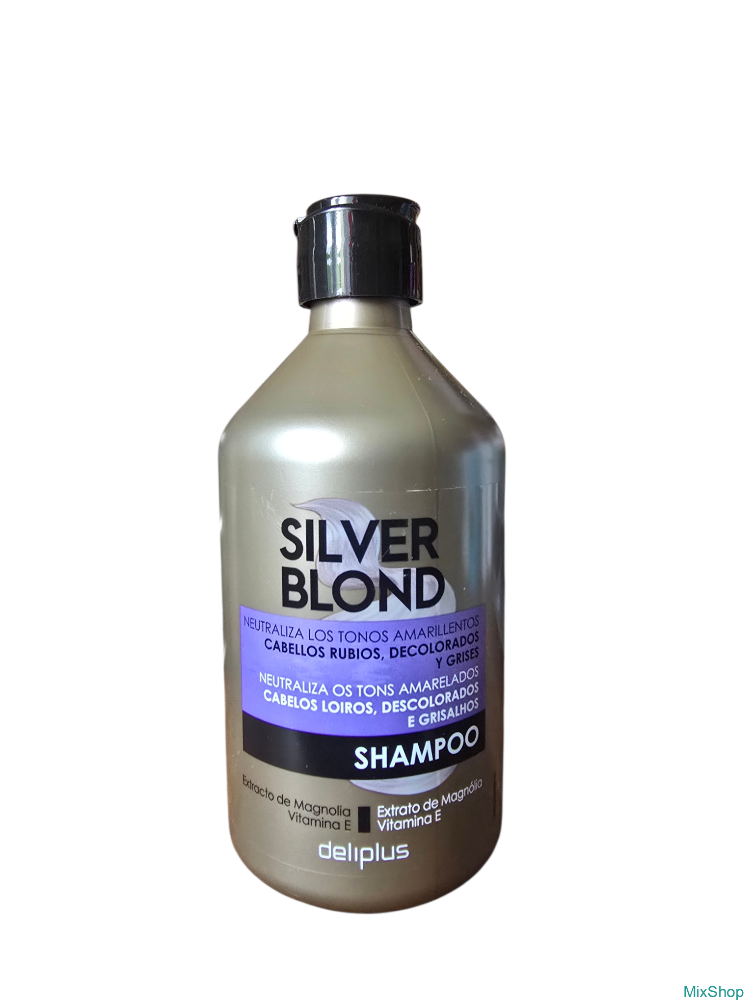 2026/07/1000075909.png Šampūns gaišiem un sirmiem matiem Deliplus Silver Blond Shampoo, 300 ml - Image 1