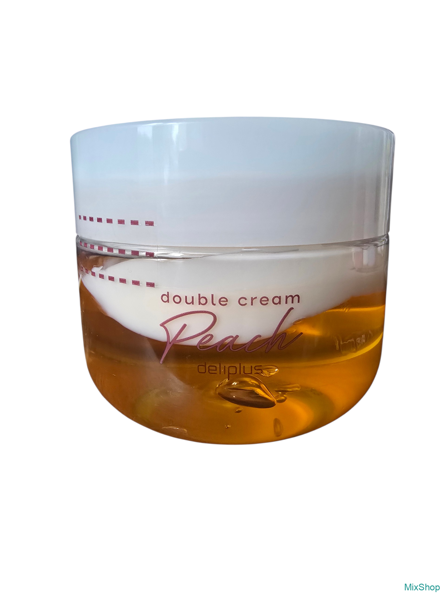 2026/07/1000075965.png Divfāzu mitrinošs ķermeņa krēms Deliplus Double Cream Peach, 300 ml - Image 1