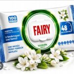 Fairy daudzfunkcionālas mitrās salvetes virsmām Yasemin Çiçeği, 100 gab.