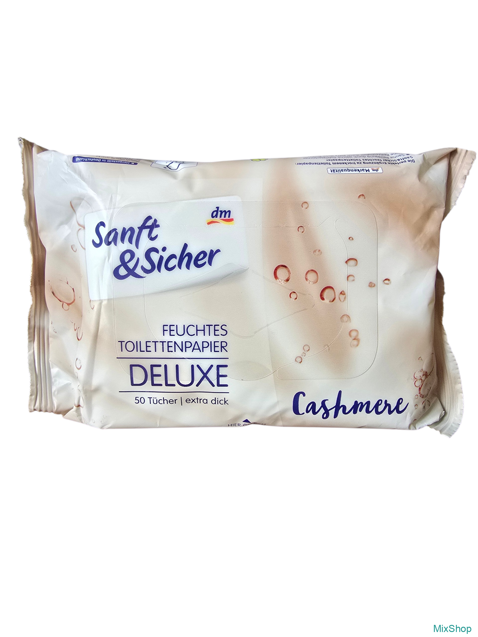 2026/08/1000077181.png Mitrā tualetes papīra salvetes Sanft & Sicher Deluxe Cashmere, 50 gab. - Image 1