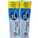 Fiksācijas krēms zobu protēzēm Dontodent Super Haftcreme (XXL iepakojums, 75 g).