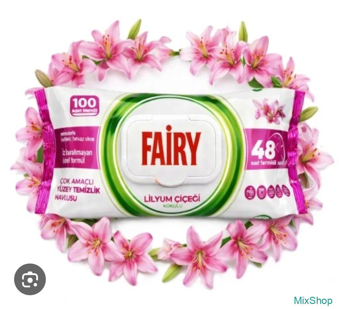 2026/08/1000077406.jpg Fairy daudzfunkcionālas mitrās salvetes virsmām Lilyum Çiçeği, 100 gab - Image 1