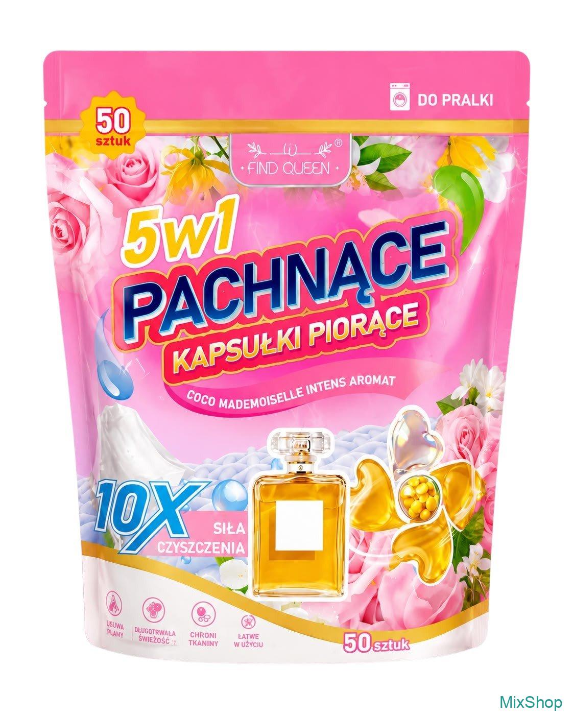 2026/08/1000078476.jpg Find Queen 5in1 Pachnące — Parfimētas veļas mazgāšanas kapsulas (Coco Mademoiselle Intens Aromat), 50 gab - Image 1