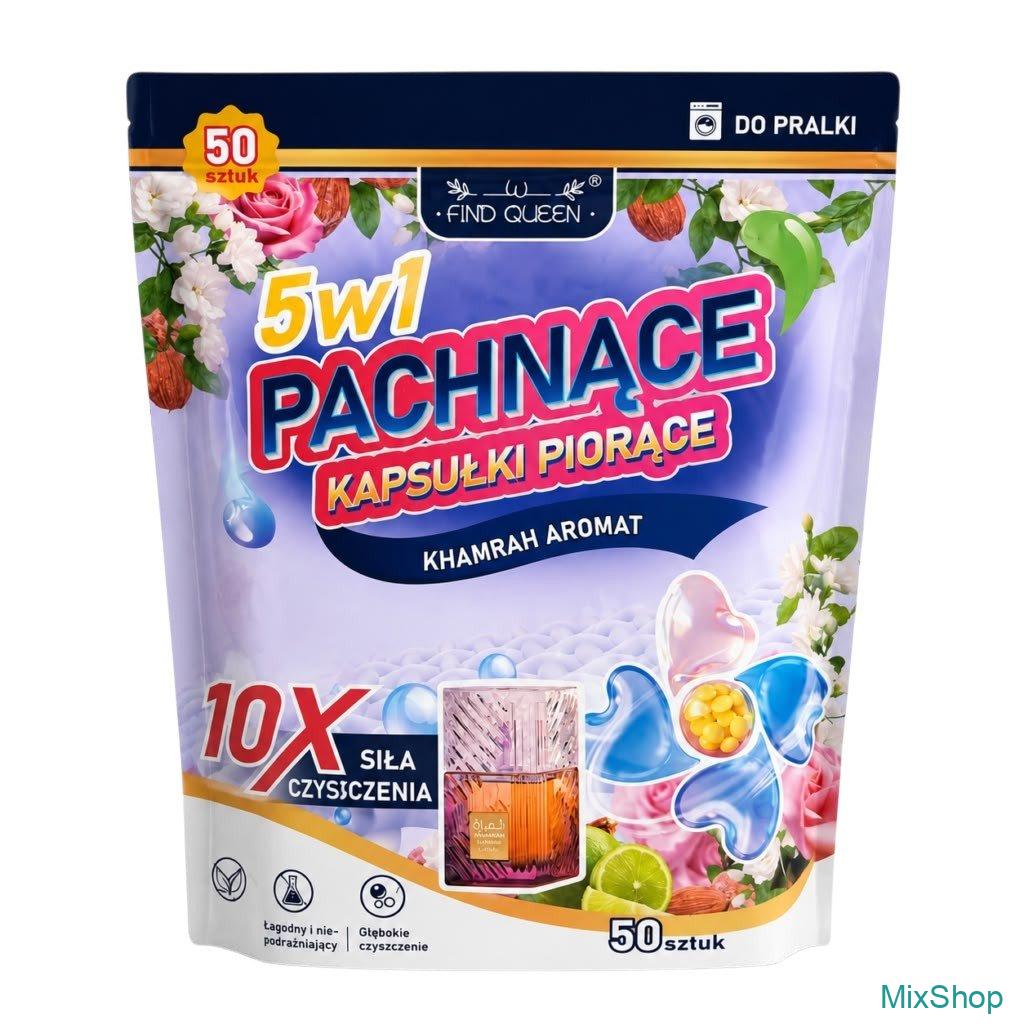 2026/08/1000078477.jpg Find Queen 5in1 Pachnące — Parfimētas veļas mazgāšanas kapsulas (Khamrah Aromat), 50 gab. - Image 1