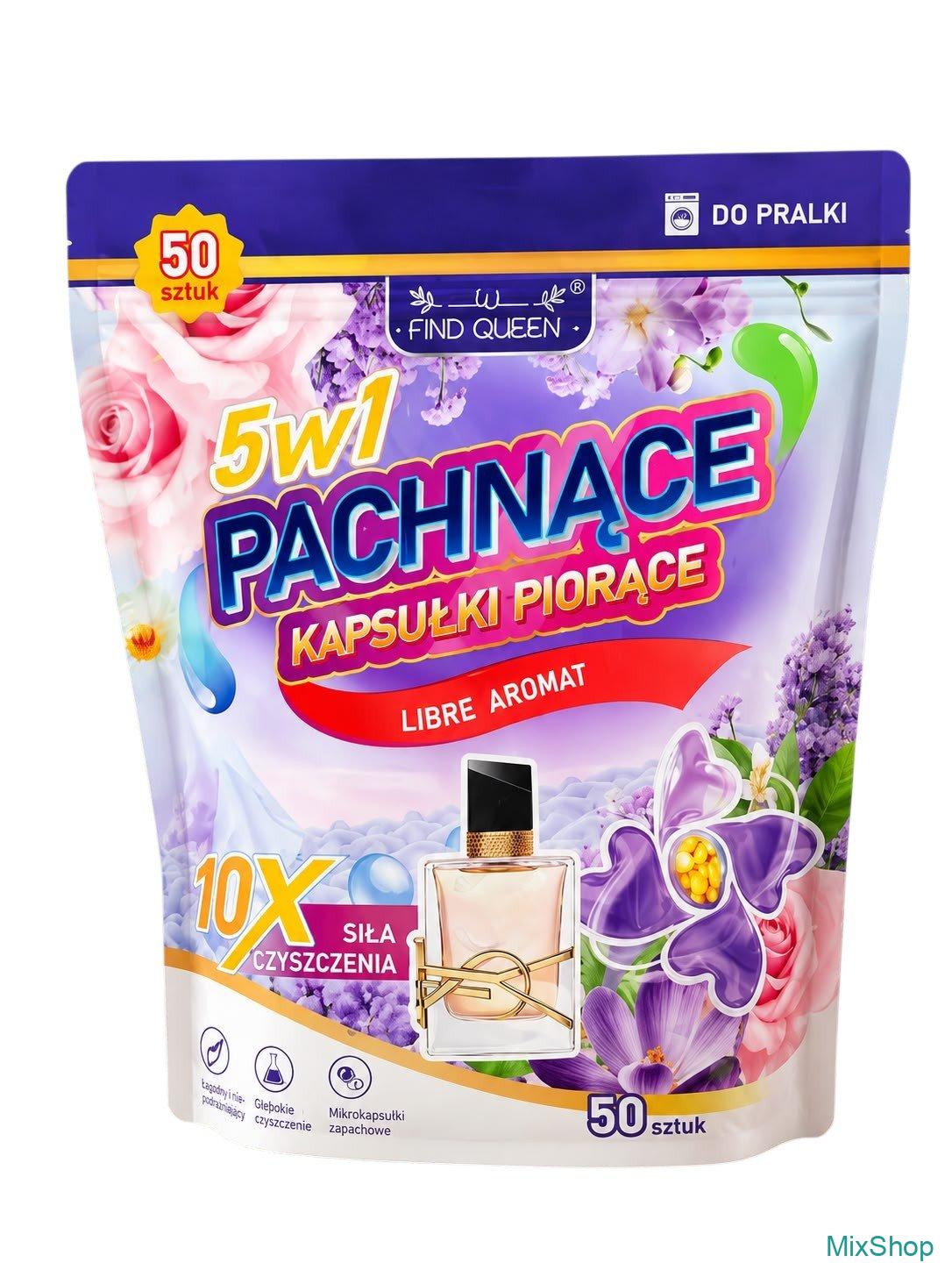 2026/08/1000078478.jpg Find Queen 5in1 Pachnące — Parfimētas veļas mazgāšanas kapsulas (Libre Aromat), 50 gab. - Image 1