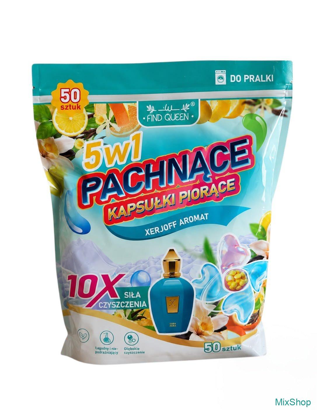 2026/08/1000078488.jpg Find Queen 5in1 Pachnące — Parfimētas veļas mazgāšanas kapsulas (Xerjoff Aromat), 50 gab. - Image 1