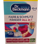 Krāsu un netīrumu uztveršanas salvetes veļas mazgāšanai "Dr. Beckmann Farb & Schmutz Fänger All in 1", 48 gab. (40+8)