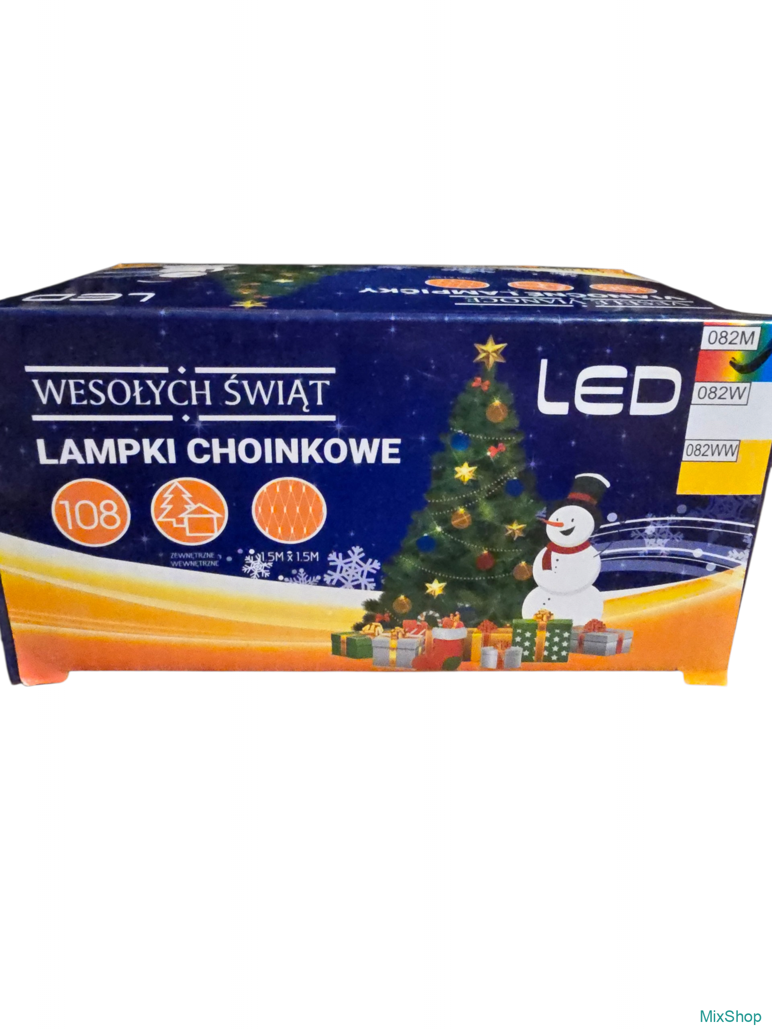 2026/09/1000080419.png LED diožu Ziemassvētku gaismiņu virtene-tīkls "Warm White", 1.5m x 1.5m (108 LED) - Image 1