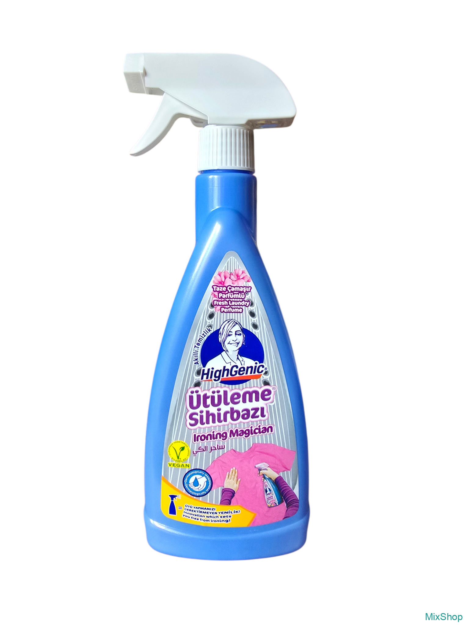 2026/09/1000083633.png HighGenic Ütüleme Sihirbazı (Ironing Magician) šķidrais gludeklis un gludināšanas līdzeklis, 500 ml - Image 1