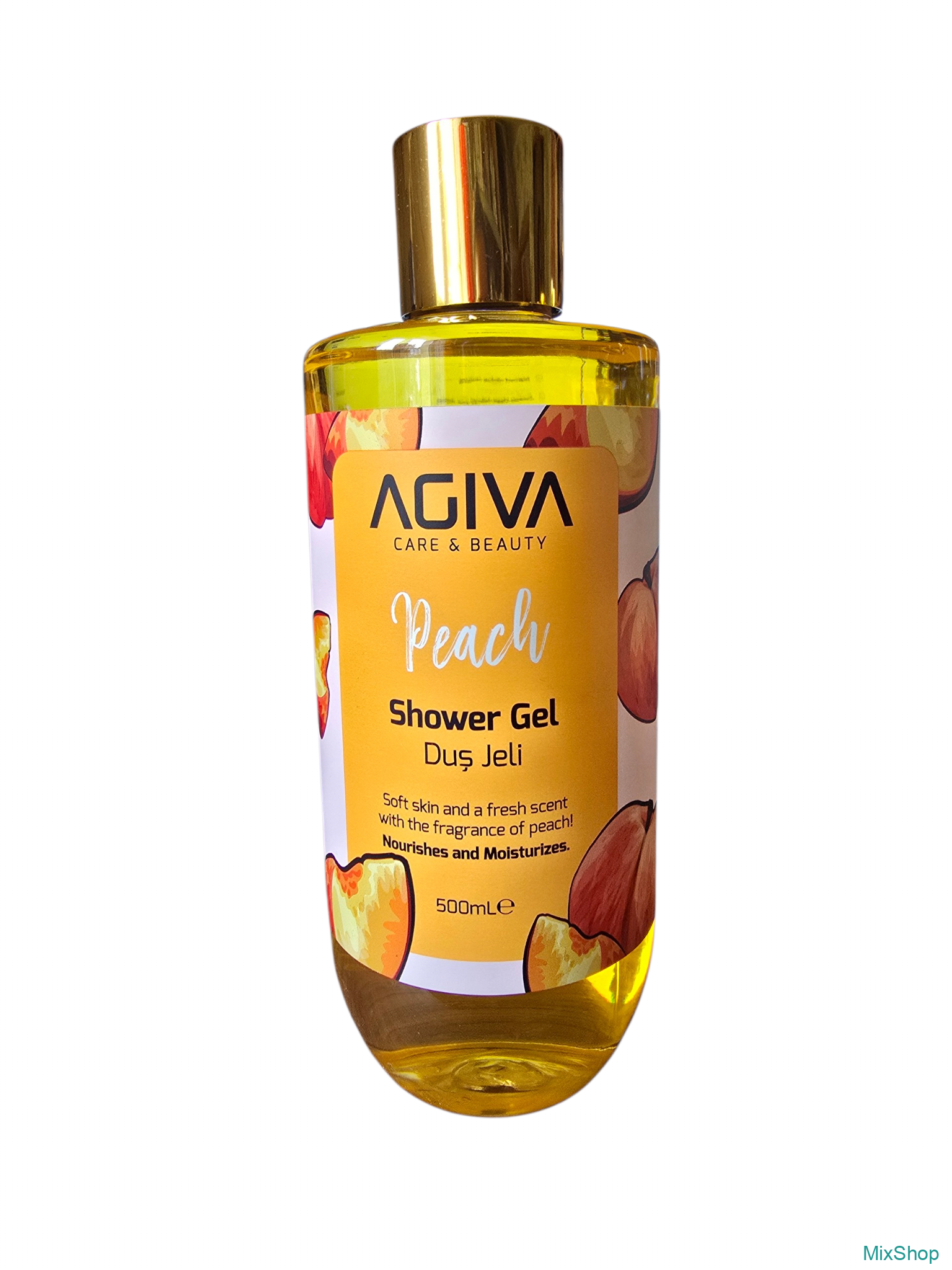 2026/09/1000083641.png AGIVA Peach mitrinoša un barojoša dušas želeja, 500 ml - Image 1