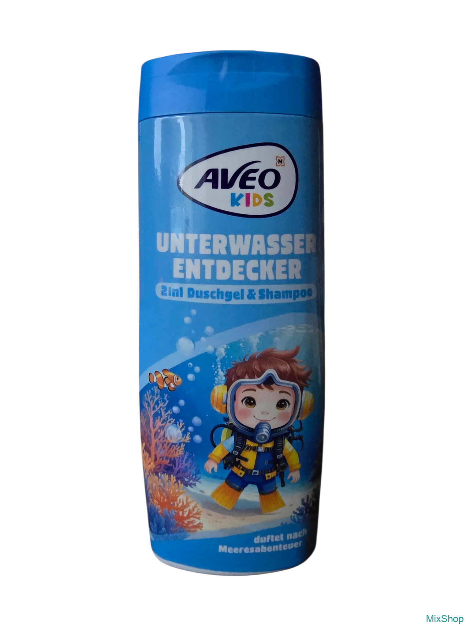 2026/09/1000083657.png AVEO Kids Unterwasser Entdecker 2in1 dušas želeja un šampūns bērniem, 300 ml - Image 1