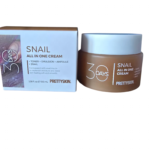 PrettySkin 30 Days Snail All In One Cream daudzfunkcionāls sejas krēms ar gliemežu mucīnu, 100 ml