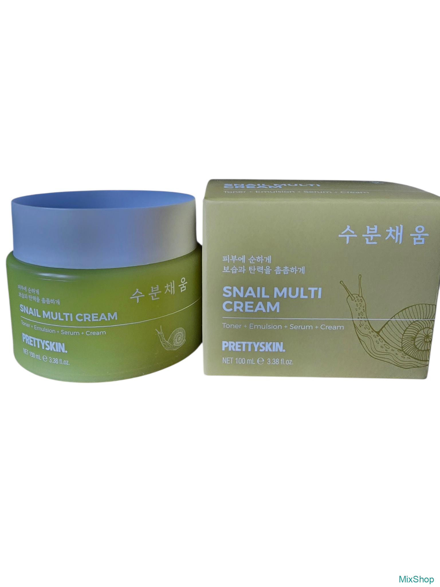 2026/09/1000084063.png PrettySkin Snail Multi Cream daudzfunkcionāls sejas krēms ar gliemežu mucīnu, 100 ml - Image 1