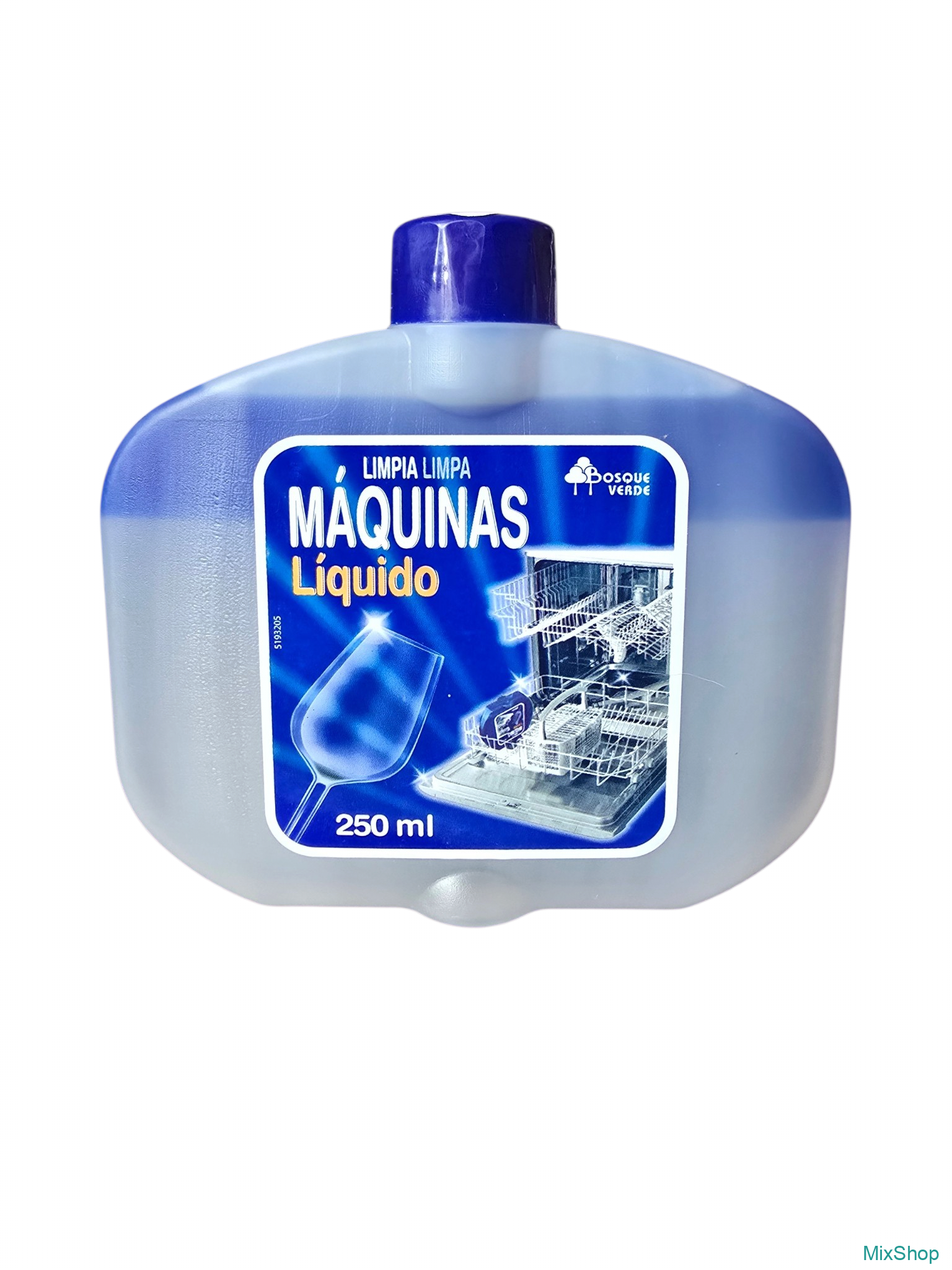 2026/09/1000084768.png Trauku mazgājamās mašīnas tīrīšanas līdzeklis Bosque Verde Limpia Máquinas Líquido, 250 ml - Image 1