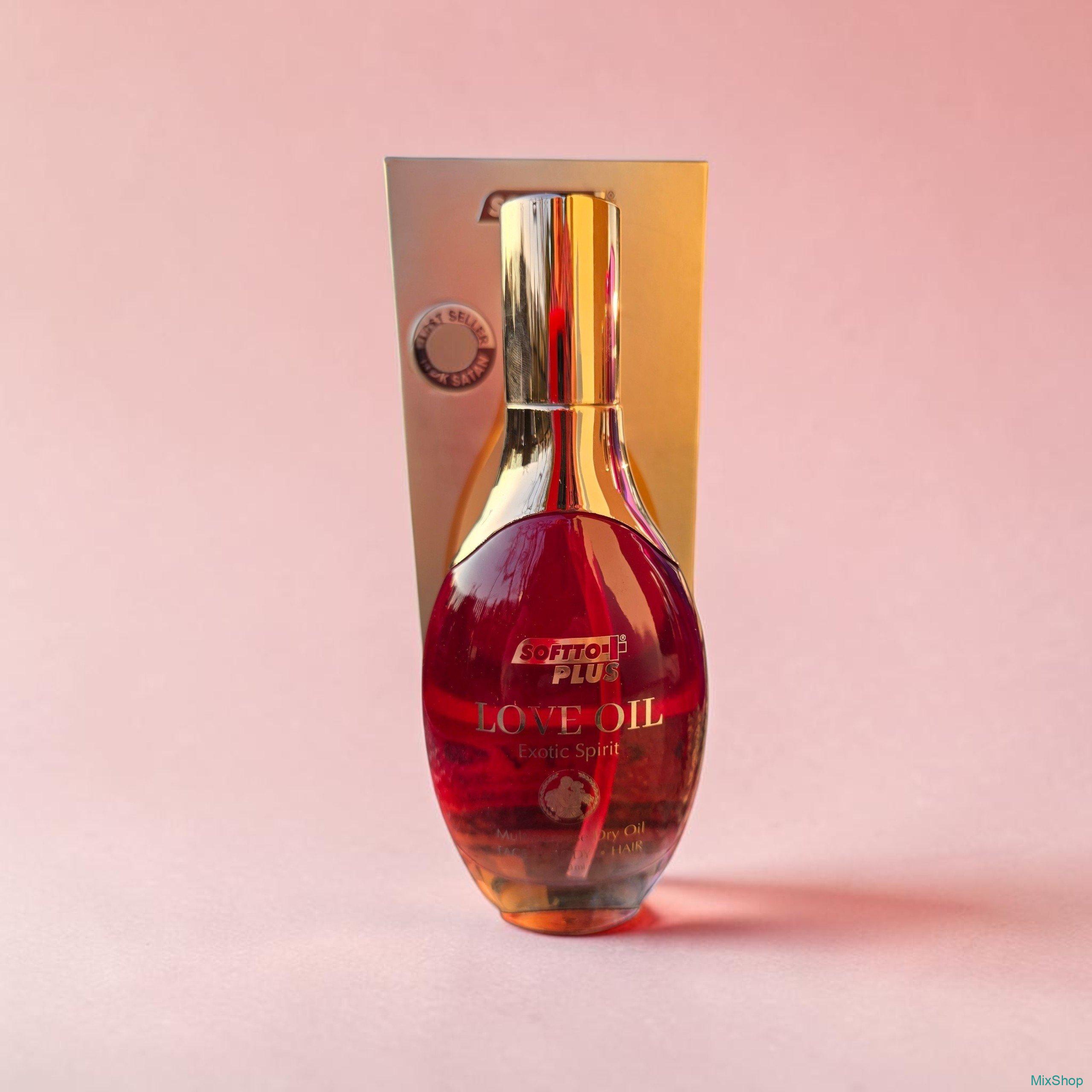 2026/10/1000084996.jpg Softto Plus Love Oil Exotic Spirit daudzfunkcionālā sausā eļļa sejai, ķermenim un matiem (100 ml) - Image 1